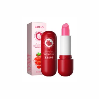 Гігієнічна помада з екстрактом полуниці Ebug Moisturizing Discolorati Strawberry Lipstick NO.YLY29513 фото