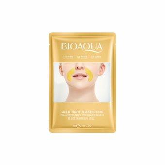 Золоті патчі Bioaqua Gold Tight Elastic Skin Rejuvenation Wrinkles Mask NO.BQY92984 фото