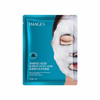 Тканинна киснева маска для обличчя Images Bubbles Mask Amino Acid NO.XXM29688 фото