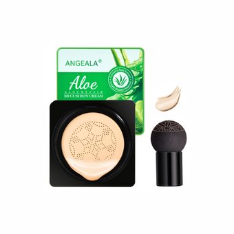 Кушон для обличчя з алое вера Angeala Aloe Repair BB Cushion Cream (Бежевий світлий) 2120-01 фото