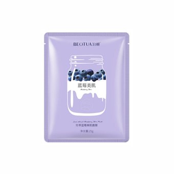 Антибактеріальна тканинна маска з екстрактом чорниці Beotua Blueberry Skin Mask NO.BD03565 фото