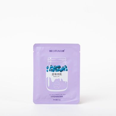 Антибактеріальна тканинна маска з екстрактом чорниці Beotua Blueberry Skin Mask NO.BD03565 фото