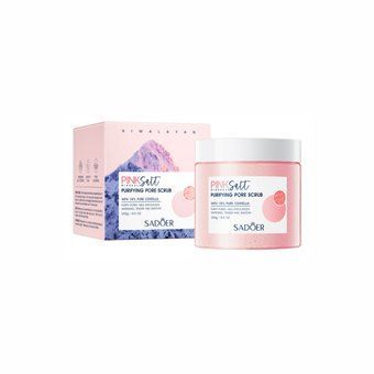 Очищувальний скраб для пор з гімалайською рожевою сіллю Sadoer Pink Salt Purifying Pore Scrub 240г