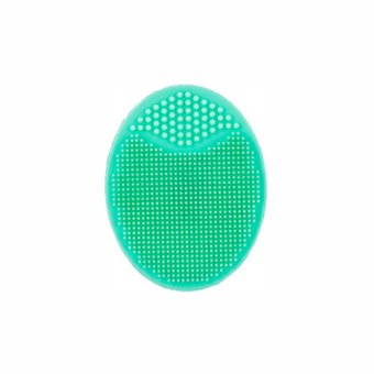 Зелений спонж силіконовий для вмивання обличчя Green M5001 фото