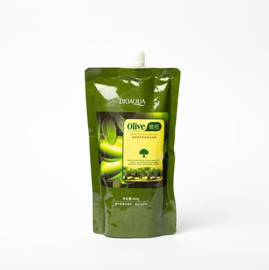 Доглядова маска для волосся з екстрактом оливок Bioaqua Olive Extract Hair Film NO.BQY65167 фото