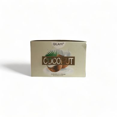 Кушон для обличчя з кокосом Qilaiyi Coconut Cushion CC Cream (Бежевий натуральний) 3105-02 фото