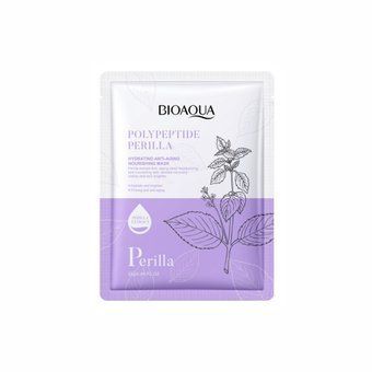 Тканинна маска для обличчя з екстрактом перилли Bioaqua Polypeptide Perilla Hydrating Anti Aging Nourishing Mask 25г