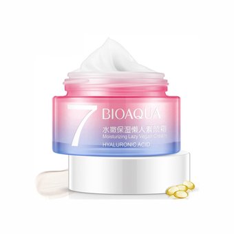 Крем для обличчя Bioaqua Moisturizing Lazy Hyaluronic Vegan Cream NO.BQY9486 фото