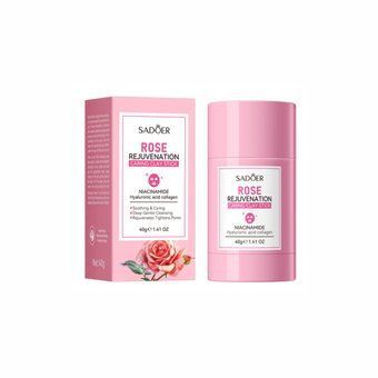 Очищувальна глиняна маска-стік з трояндою та ніацинамідом Sadoer Rose Rejuvenation Caring Clay Stick 40г