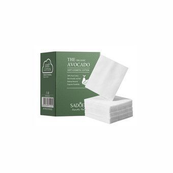 Бавовняні косметичні серветки з авокадо Sadoer The Organic Avocado Soft Cosmetic Cotton