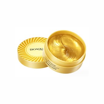 Гідрогелеві патчі для очей з частинками золота Bioaqua Eye Mask Gold Pamper Moisturizing NO.BQY45015 фото