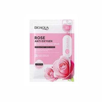 Тканинна маска для обличчя з екстрактом трояни Bioaqua Rose Anti Oxygen Mask 30г