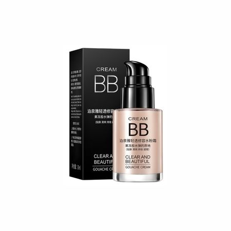 Суперстійкий зволожувальний BB крем Bioaqua BB Cream Clear And Beautiful Gouache Cream (Бежевий) NO.BQY55887 фото