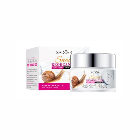 Крем для обличчя з колагеном та екстрактом слизу равлика Sadoer Snail Reorganize Collagen Face Cream NO.SD51209 фото