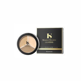 Триколірна компактна пудра для фіксації макіяжу Kissmwah Makeup Holding Powder 11г
