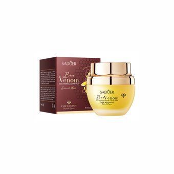 Антивікова маска для обличчя з бджолиною отрутою Sadoer Bee Venom Anti-Wrinkle Compact Facial Mask 65г