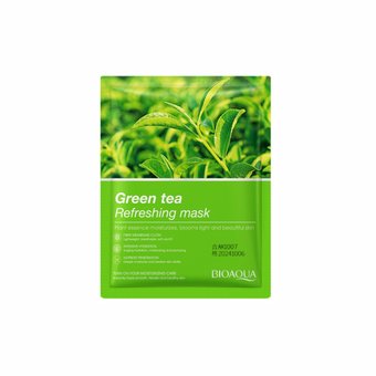 Маска для обличчя з екстрактом зеленого чаю Bioaqua Green Tea Refreshing Mask NO.BQY81662 фото