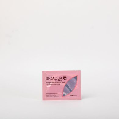 Одноразові гідрогелеві патчі для очей з сакурою Bioaqua Nonapeptide Sakura Eye Mask 7г