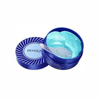 Патчі під очі з пептидами блакитної міді Bioaqua Blue Copper Peptide Essence Eye Mask NO.BQY90430 фото