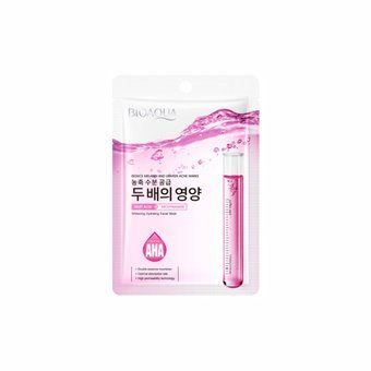 Тканинна освітлювальна маска для обличчя з AHA-кислотами Bioaqua Fruit Acid Niacinamide Whitening Hydrating Facial Mask 0г