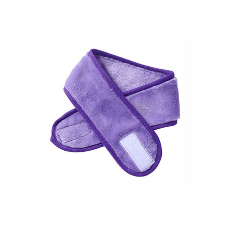 Лаванда фіолетова махрова пов'язка для волосся на липучці G0010 фото
