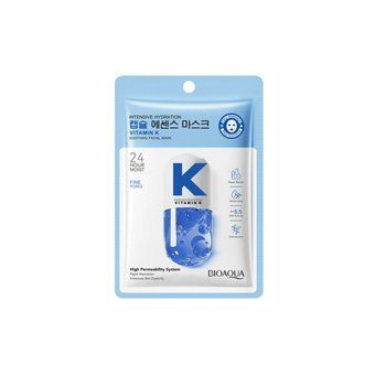Зволожувальна тканинна маска для обличчя з вітаміном K Bioaqua Vitamin K Facial Mask 0г