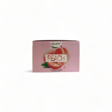 Кушон для обличчя з персиком Qilaiyi Peach Cushion CC Cream (Бежевий насичений) 3104-03 фото