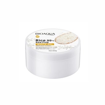 Універсальний гель для тіла з екстрактом білого рису Bioaqua Rice 99% Raw Pulp White Gel NO.BQY49017 фото