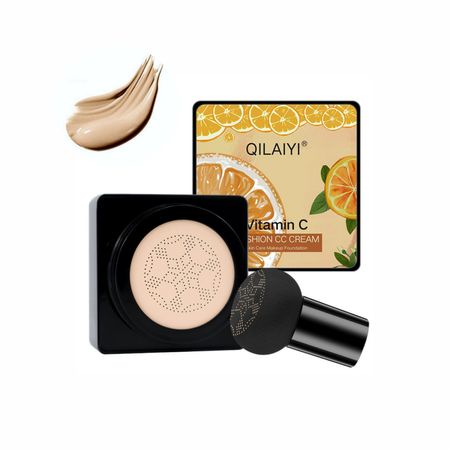 Кушон для обличчя з апельсином Qilaiyi Vitamin C Cushion CC Cream (Бежевий насичений) 3103-03 фото