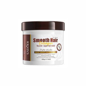 Колагенова маска для сухого та пошкодженого волосся з кератином Sadoer Smooth Hair Collagen Nourish Repair Hair Mask Peptide Keratin 500г