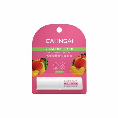Гігієнічна помада з ароматом персика Cahnsai Xiangqin Peach Moisturizing Lip Balm NO.CX29674 фото