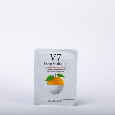Вітамінна маска з екстрактом апельсина Bioaqua Toning Youth Mask V7 Orange NO.BQY9255 фото