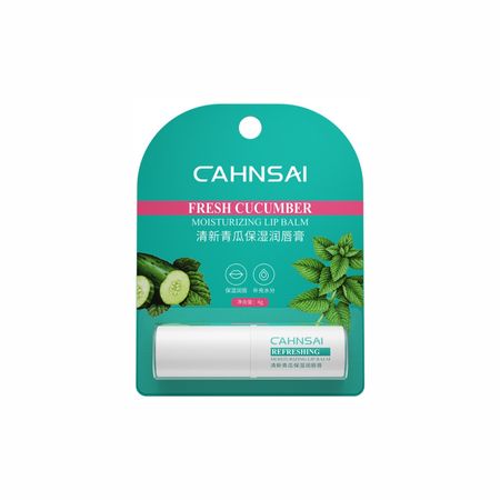 Гігієнічна помада з екстрактом огірка та м'яти Cahnsai Fresh Cucumber Moisturizing Lip Balm NO.CX29698 фото