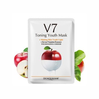 Маска з екстрактом яблука Bioaqua Toning Youth Mask V7 Apple NO.BQY9248 фото