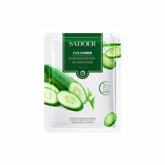 Тканинна маска для обличчя з екстрактом огірка Sadoer Tender Cucumber Moisturize Mask NO.SD81387 фото