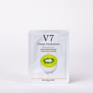 Зволожувальна тканинна маска з екстрактом ківі Bioaqua Toning Youth Mask V7 Kiwi NO.BQY9262 фото