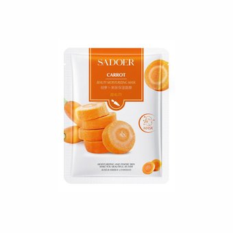 Тканинна маска для обличчя з екстрактом моркви Sadoer Tender Carrot Beauty Moisturizing Mask NO.SD81431 фото