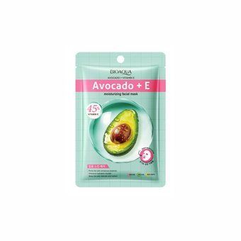 Зволожувальна тканинна маска для обличчя з авокадо та вітаміном E Bioaqua Avocado+E Facial Mask 0г