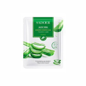 Тканинна маска для обличчя з екстрактом алое вера Sadoer Aloe Vera Refreshing Hydrating Mask NO.SD81462 фото