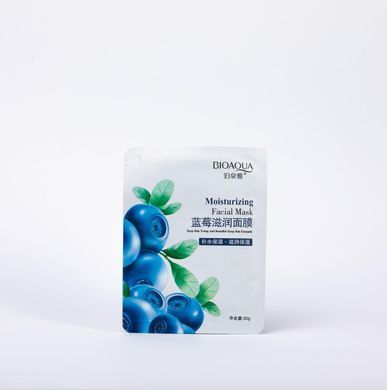 Тканинна маска для обличчя з екстрактом чорниці Bioaqua Wonder Facial Mask 30г