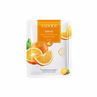 Тканинна маска для обличчя з екстрактом апельсину Sadoer Orange Beauty Skin Hydration Mask 25г