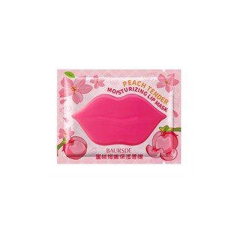 Колагенова маска для губ з екстрактом персика Baursde Peach Tender Moisturizing Lip Mask NO.BS90874 фото