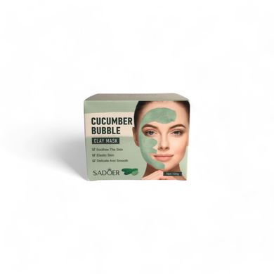 Глиняна маска для обличчя з екстрактом огірка Sadoer Cucumber Bubble Clay Mask NO.SD94303 фото