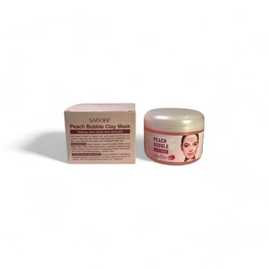 Глиняна маска для обличчя з екстрактом персика Sadoer Peach Bubble Clay Mask NO.SD94310 фото