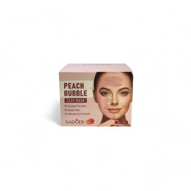 Глиняна маска для обличчя з екстрактом персика Sadoer Peach Bubble Clay Mask NO.SD94310 фото