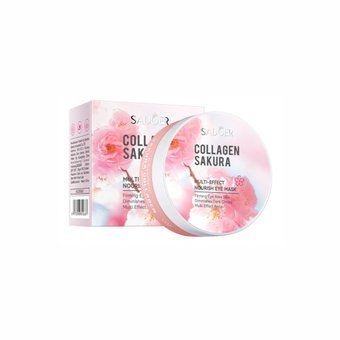 Патчі для шкіри навколо очей з колагеном та сакурою Sadoer Collagen Sakura Multi Effect Nourish Eye Mask 80г